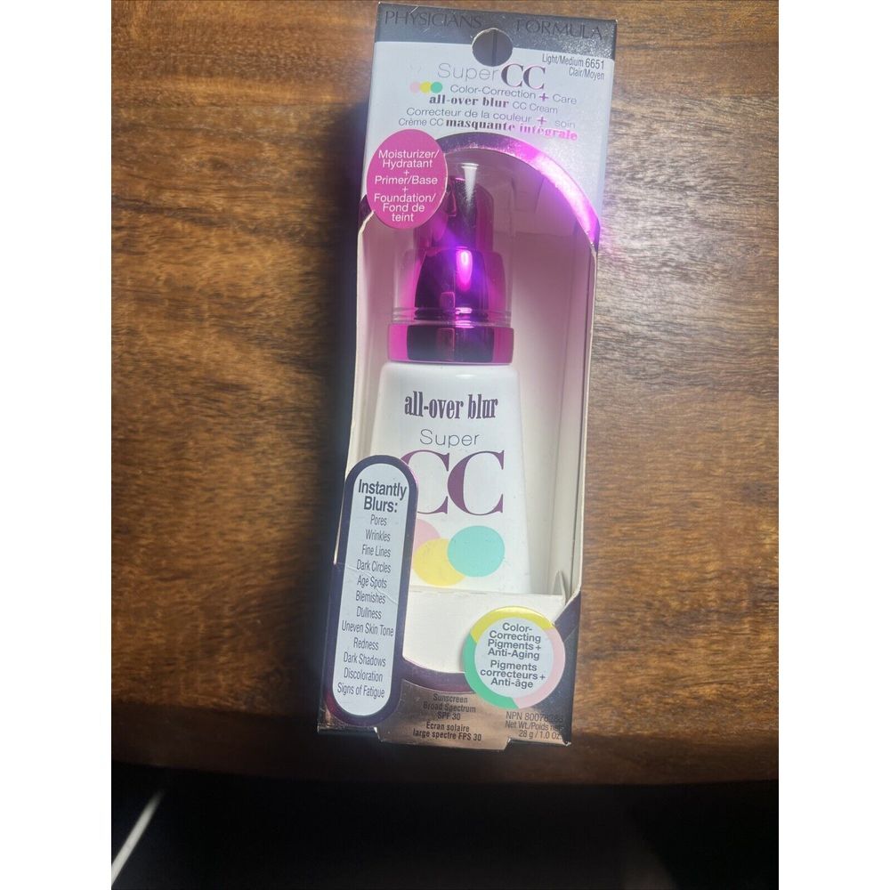 Physician's Formula All-Over Blur Super CC Light/Medium, # 6651 Brand New